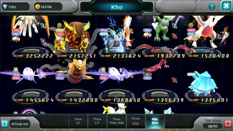 MÃ : #TTS1896- SV 1581 - TOP15 -  V7 - HOOH QVLD BC  UNVOA THẦN GIÓ LUGIA BC QUÁ NGON  GẦN ĐỦ OOH BC