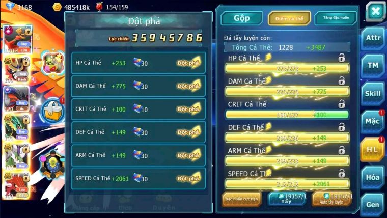 MÃ : #TTS1915 - SV 1275 - TOP8 - V15- HOOH CH DYNAMAX YVETAL CH VUA KHIÊN BC BUILD QUÁ HAY