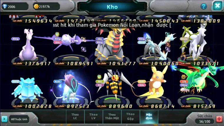 MÃ : #TTS1922- SV1193- UNVOA QVLD BC  DRAK HOOH DIANCIE  GROUDON SHADOW LUGIA QUÁ NGON