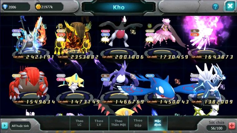 MÃ : #TTS1922- SV1193- UNVOA QVLD BC  DRAK HOOH DIANCIE  GROUDON SHADOW LUGIA QUÁ NGON