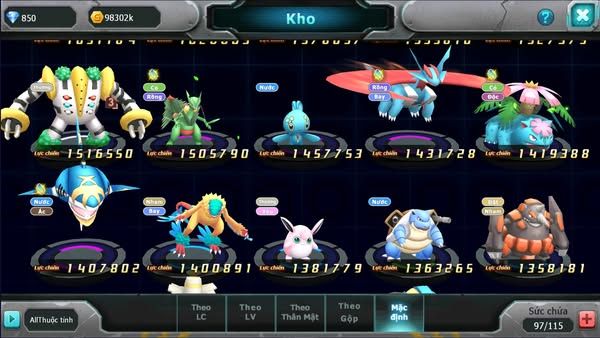 MÃ : #TTS1930 - SV1593 - TOP3 ALL -V11- HÔH BC QVLD BC SÉT HH-UNVOA KYOGRE BC QUÁ NGON ĐUA TOP