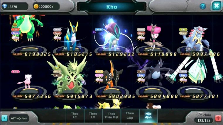 MÃ : #TTS1947 - SV244- TOP 22 - V12 580 SÁCH - HOOH PALKIA ECHO DYNAMAX DIANCIE DYNAMX CẶP CÁ BC 3 TEAM NGON