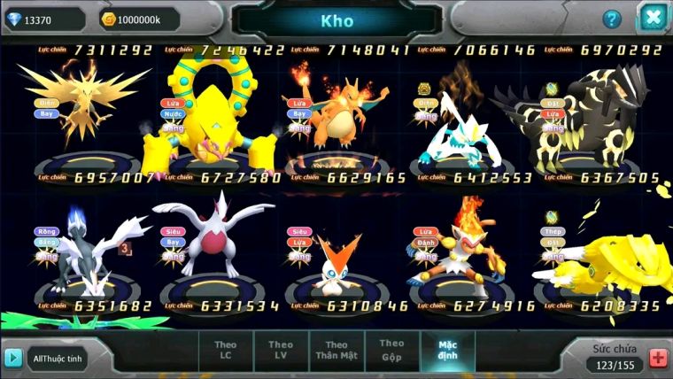 MÃ : #TTS1947 - SV244- TOP 22 - V12 580 SÁCH - HOOH PALKIA ECHO DYNAMAX DIANCIE DYNAMX CẶP CÁ BC 3 TEAM NGON