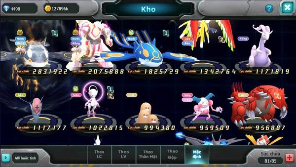 MÃ : #TTS2008 - SV 1624 - 700 SÁCH - QVBC BC PALKIA BC KYOGRE QUÁ NGON