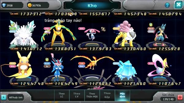 MÃ : #TTS2035 - SV 1146 - HOOH DYANAMX MEW GIÁP BC TAPU LELE BC NHIỀU PET HT TEAM QUÁ OK