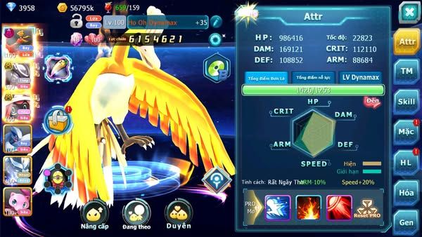 MÃ : #TTS2035 - SV 1146 - HOOH DYANAMX MEW GIÁP BC TAPU LELE BC NHIỀU PET HT TEAM QUÁ OK