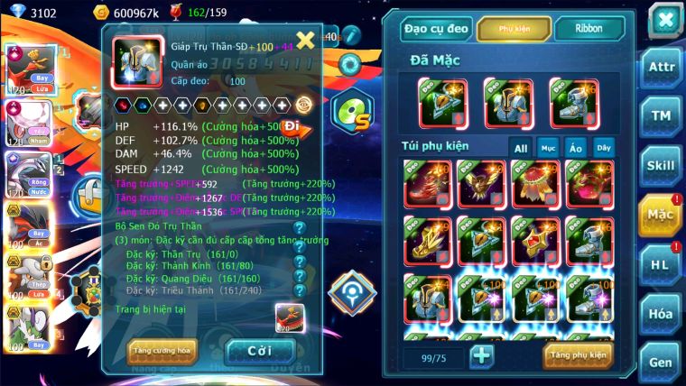 MÃ : #TTS2049 -SV1149 - TOP 5LC - V13 3 TEAM CỘNG HƯỞNG CỰC MẠNH FULL ĐỒ TRỤ HH SS NGON