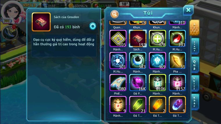 MÃ : #TTS2049 -SV1149 - TOP 5LC - V13 3 TEAM CỘNG HƯỞNG CỰC MẠNH FULL ĐỒ TRỤ HH SS NGON