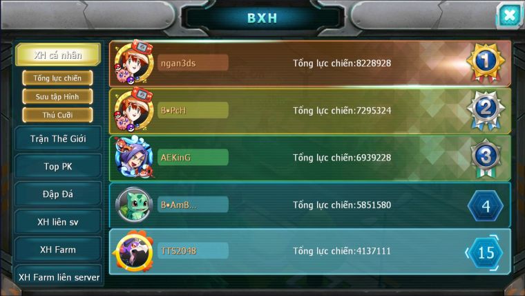 MÃ : #TTS2048 - SV1678 - TOP10- V7 UNVOA HOOH DRAK HOOH GROUDON ĐUA TOP NETYS