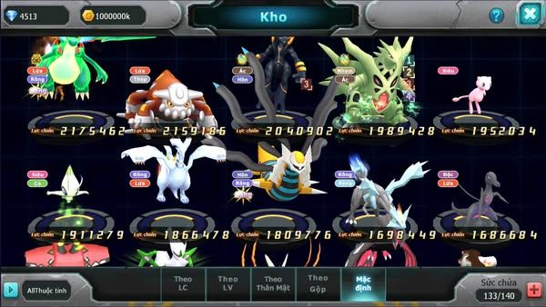 MÃ : #TTS2045 - SV1473 - V11 TEAM YÊU BC  LUGIA BC  PALKIA BC  QVLD BC QUÁ NGON