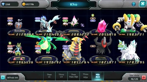 MÃ : #TTS2043 - SV 1215 - HOOH BC UNVOA WB BC KYOGRE QVLD  NGON LÀNH