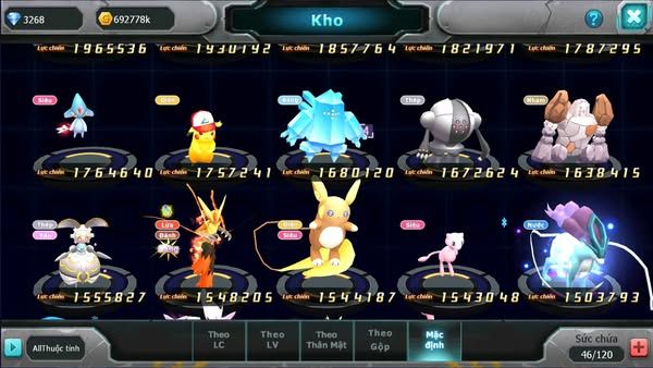 MÃ : #TTS2043 - SV 1215 - HOOH BC UNVOA WB BC KYOGRE QVLD  NGON LÀNH