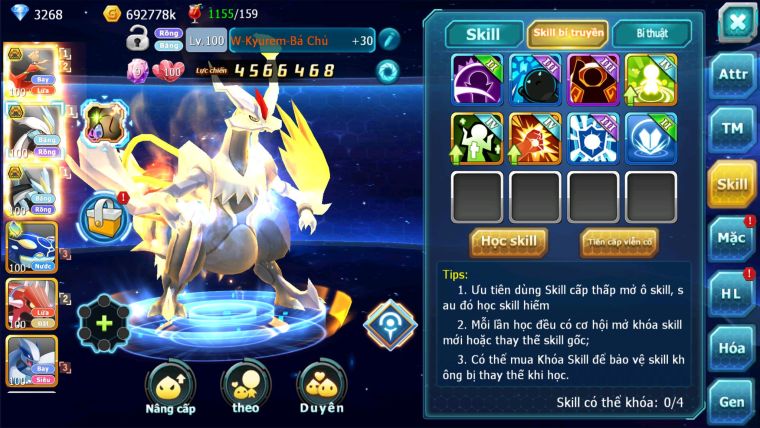MÃ : #TTS2043 - SV 1215 - HOOH BC UNVOA WB BC KYOGRE QVLD  NGON LÀNH