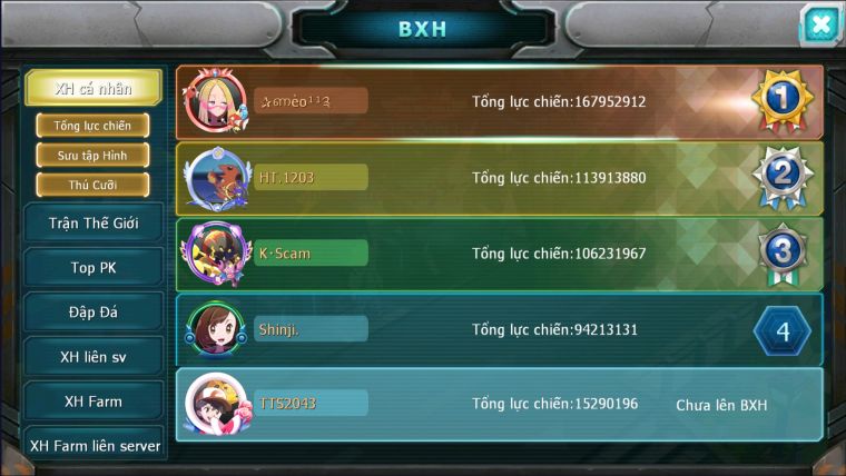 MÃ : #TTS2043 - SV 1215 - HOOH BC UNVOA WB BC KYOGRE QVLD  NGON LÀNH