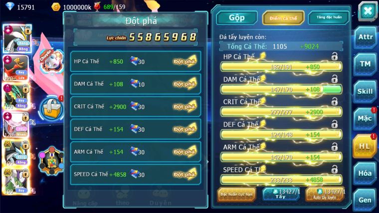 MÃ : #TTS2060 - SV276 - TOP2-4 - WHITE HOOH DIANCIE CỘNG HƯỞNG DYNAMAX RAY DYNAMAX  3 TEAM CỰC NGON CHO AE BUILD MAX CHUẨN CS CAO