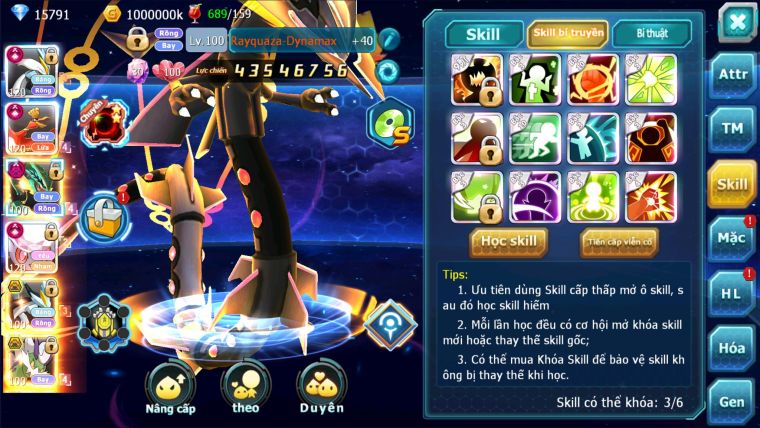 MÃ : #TTS2060 - SV276 - TOP2-4 - WHITE HOOH DIANCIE CỘNG HƯỞNG DYNAMAX RAY DYNAMAX  3 TEAM CỰC NGON CHO AE BUILD MAX CHUẨN CS CAO