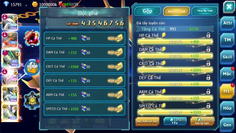 MÃ : #TTS2060 - SV276 - TOP2-4 - WHITE HOOH DIANCIE CỘNG HƯỞNG DYNAMAX RAY DYNAMAX  3 TEAM CỰC NGON CHO AE BUILD MAX CHUẨN CS CAO