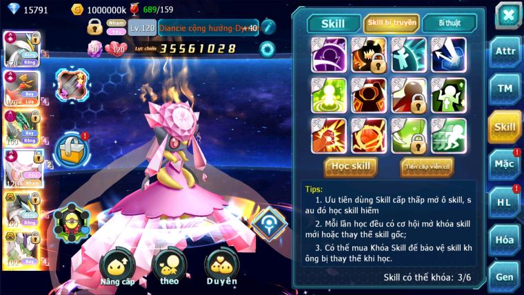MÃ : #TTS2060 - SV276 - TOP2-4 - WHITE HOOH DIANCIE CỘNG HƯỞNG DYNAMAX RAY DYNAMAX  3 TEAM CỰC NGON CHO AE BUILD MAX CHUẨN CS CAO