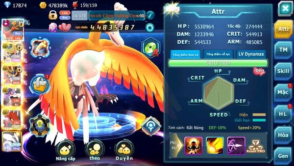 MÃ : #TTS2077 - SV 1070 - TOP2-3 CHAM - TOP1PK SV - HOOH CH DYNAAMX LC KHỦNG VUA KIẾM LC KHUNGR TEAM ĐÁNH CỰC CHẤT CHỈ SỐ CAO