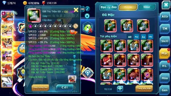 MÃ : #TTS2077 - SV 1070 - TOP2-3 CHAM - TOP1PK SV - HOOH CH DYNAAMX LC KHỦNG VUA KIẾM LC KHUNGR TEAM ĐÁNH CỰC CHẤT CHỈ SỐ CAO
