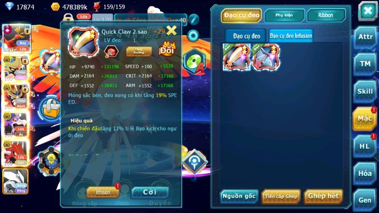 MÃ : #TTS2077 - SV 1070 - TOP2-3 CHAM - TOP1PK SV - HOOH CH DYNAAMX LC KHỦNG VUA KIẾM LC KHUNGR TEAM ĐÁNH CỰC CHẤT CHỈ SỐ CAO