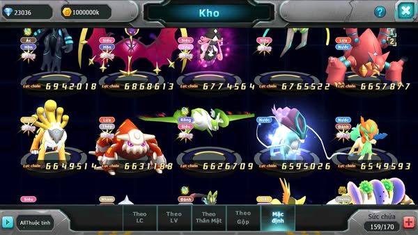 MÃ : #2096 - S11 - TOP 15V11- DIANCIE CH DYNAMAX  HOOH DYNAMAX RAY BC  UNVOA WB BC  NHIỀU PET BÁ CỰC NGON