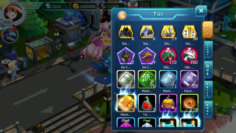 MÃ : #2096 - S11 - TOP 15V11- DIANCIE CH DYNAMAX  HOOH DYNAMAX RAY BC  UNVOA WB BC  NHIỀU PET BÁ CỰC NGON