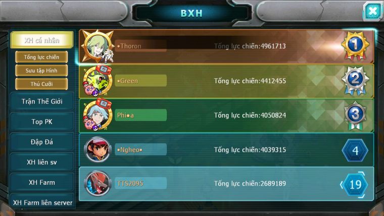 MÃ : #TTS2095 - SV1693 - TOP19 - V5 - BTAA BC GROUDON DRAK HOOH QUÁ NGON ĐUA TOP KHOẺ