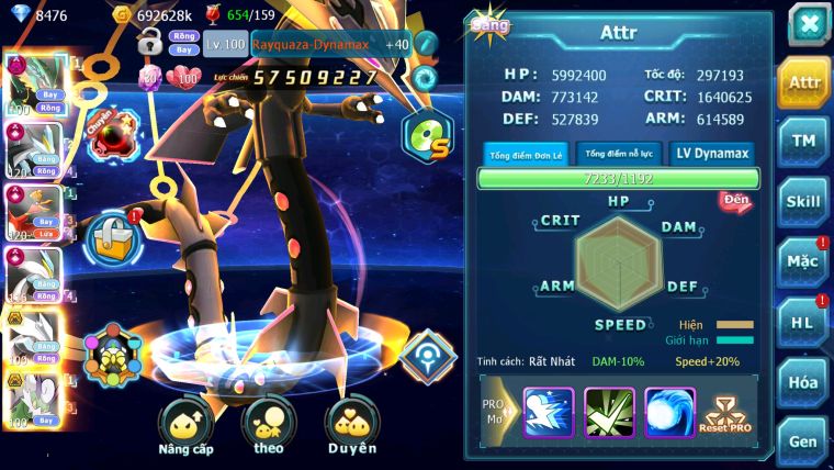 MÃ : #TTS2146 - SV636 - TOP 1PK- TOP2-4 CỤM - V17 RAYQUAZA DYNAAMX WB CH DYNAMAX HOOH ECHO DYNAMAX UNVOA BC LUGIA ECHO QUÁ NGON