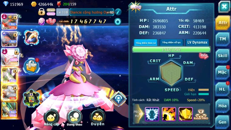 MÃ : #TTS2145 - SV 1324 - TOP7PK - 151K KC -HOOH CỘNG HƯỞNG DYNAMAX FULL SS CS CAO - YVETAL CỘNG HƯỞNG DIANCIE CỘNG HƯỞNG DYANAMX  3 TEAM NGON