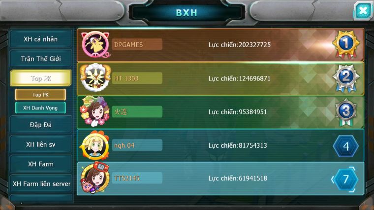 MÃ : #TTS2145 - SV 1324 - TOP7PK - 151K KC -HOOH CỘNG HƯỞNG DYNAMAX FULL SS CS CAO - YVETAL CỘNG HƯỞNG DIANCIE CỘNG HƯỞNG DYANAMX  3 TEAM NGON