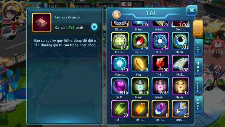 MÃ : #TTS2161 - SV34 - TOP18 -V12 - 1750 SÁCH - TEAM BAY BÁ CHỦ RAY HOOH DYNAMAX YVETAL  THẦN GIÓ PIKACHU DYNAAMX UNVOA ƯBW BC
