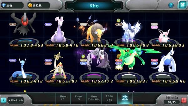 MÃ : #TTS2164 -SV1609 - V8 - UNOVA DRAK HOOH YVETAL PR DIALGA  ZORROA QVLD LATI