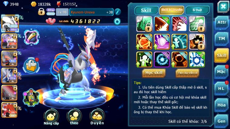 MÃ : #TTS2164 -SV1609 - V8 - UNOVA DRAK HOOH YVETAL PR DIALGA  ZORROA QVLD LATI