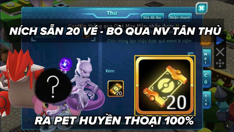 25 NÍCH SẴN 20 VÉ ẤP X10 ( ĐÃ BỎ QUA NV TÂN THỦ )