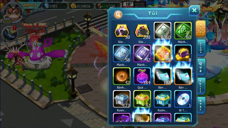 MÃ : #tTS2189 - SV 1175 - TOP49 - V13- HOOH CỘNG HƯỞNG DYNAMAX FULL TRỤ- CÓ SÉT SS- WB BC UNVOA MEW GIÁP BC  BTAA BC