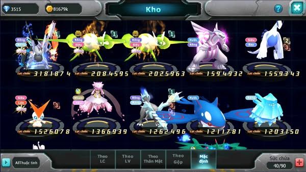 MÃ : #TTS2188 - SV1423 - V9- 600 SÁCH - UNVOA CẶP LATI BÁ CHỦ  PALKIA DIANCIE  LUGIA VITINI