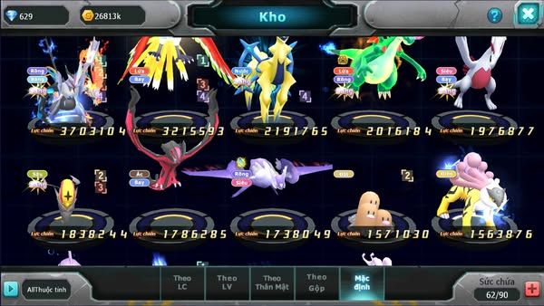 MÃ : #TTS2192 - SV1590 - V9 UNVOA HOOH ARC KYOGRE