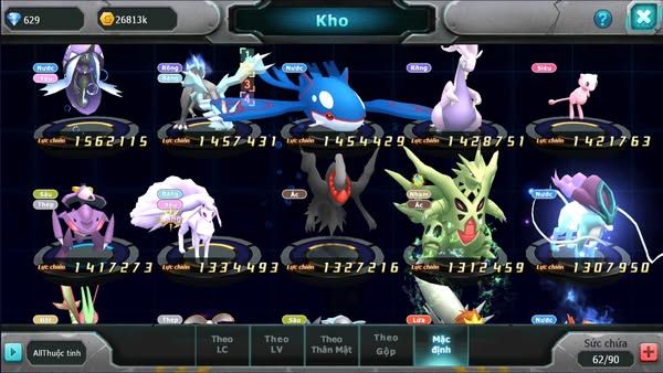 MÃ : #TTS2192 - SV1590 - V9 UNVOA HOOH ARC KYOGRE