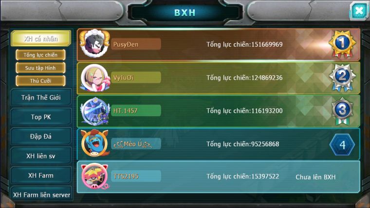 MÃ : #TTS2195 - SV 1478 - V9 HOOH BÁ CHỦ  QVLD BC THẦN GIÓ BC UNVOA CẶP LATI BC 2 TEAM NGON