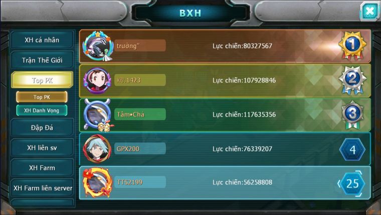MÃ : #TTS2199 - SV706 - TOP25 - V5 - 800 SÁCH - HOOH DYNAMAX  CẶP CÁ BC  TEAM HỒN BC CÓ BOSS ĐỘC