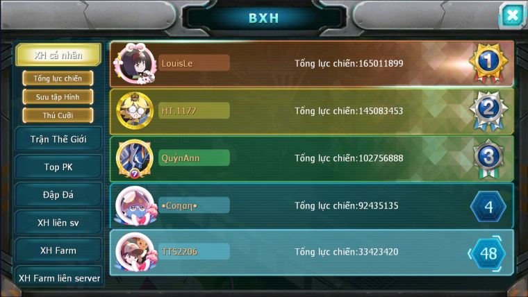 MÃ : #TTS2206 - SV1189 - TOP40 - V5 HOOH DYNAMAX QVLD BC HENTRAN BC  UNVOA CẶP LATI BC QUÁ NGON