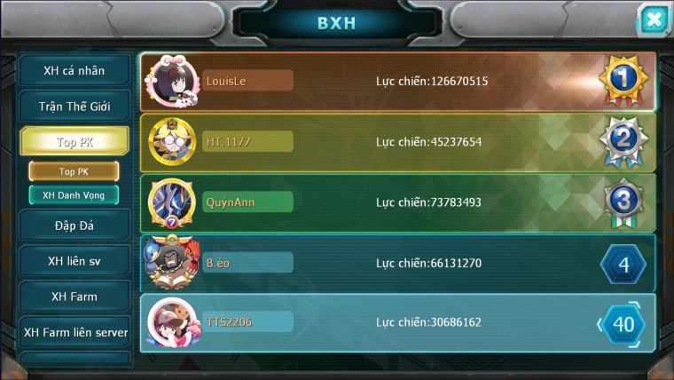 MÃ : #TTS2206 - SV1189 - TOP40 - V5 HOOH DYNAMAX QVLD BC HENTRAN BC  UNVOA CẶP LATI BC QUÁ NGON