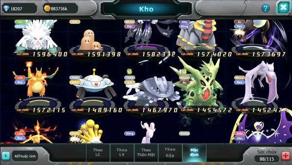 MÃ : #TTS2230 - SV 1570 - TOP31 - V12 - HOOH DYNAMAX  PALKIA BC YVETAL BC THẦN GIÓ BC  KYOGRE BC CẶP LATI BC  QUÁ NGON