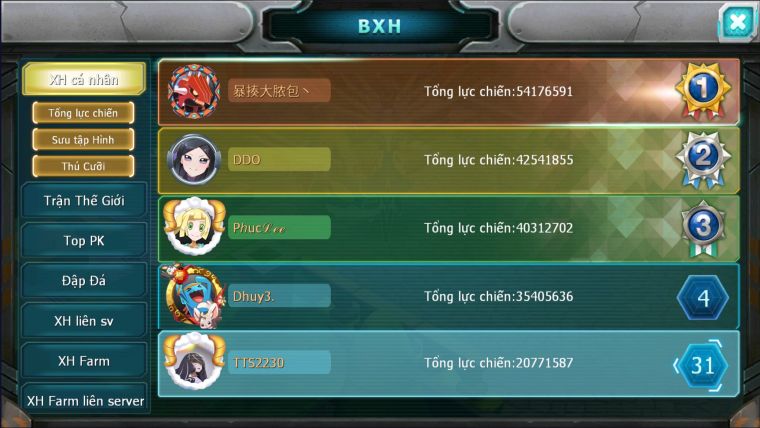 MÃ : #TTS2230 - SV 1570 - TOP31 - V12 - HOOH DYNAMAX  PALKIA BC YVETAL BC THẦN GIÓ BC  KYOGRE BC CẶP LATI BC  QUÁ NGON