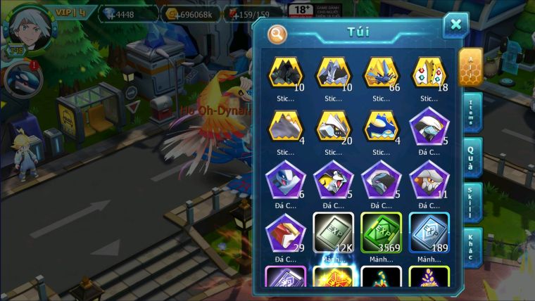 MÃ : #TTS2234 - SV1237 -TOP22 V14 HOOH CH DYNAMAX DIANCIE DYNAMAX  QVLD BC THẦN GIÓ NHIỀU PET BÁ CHỦ