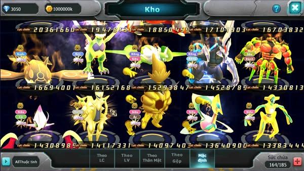 MÃ : #TTS2242 - SV50 - TOP2 V16 - DIANCIE CỘNG HƯỞNG DYANAMX HOOH CỘNG HƯỞNG DYNAMAX  RAY BÁ CHỦ  TAPU FINI BÁ CHỦ MEGANEC HOOPA BC QUÁ NGON