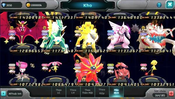 MÃ : #TTS2242 - SV50 - TOP2 V16 - DIANCIE CỘNG HƯỞNG DYANAMX HOOH CỘNG HƯỞNG DYNAMAX  RAY BÁ CHỦ  TAPU FINI BÁ CHỦ MEGANEC HOOPA BC QUÁ NGON