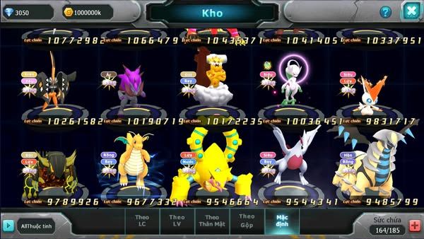 MÃ : #TTS2242 - SV50 - TOP2 V16 - DIANCIE CỘNG HƯỞNG DYANAMX HOOH CỘNG HƯỞNG DYNAMAX  RAY BÁ CHỦ  TAPU FINI BÁ CHỦ MEGANEC HOOPA BC QUÁ NGON