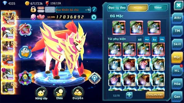 MÃ : #TTS2244 - SV 1305 - V15 - TOP36 - VUA KHIÊN BÁ CHỦ CẶP ZEVIL BÁ CHỦ WB DYNAMAX PET XỊN SÒ